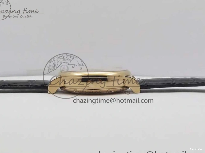 MIROTIME 0106 Portofino Chrono RG ZF 1:1 Best Edition Blue Dial Gold Markers on Black Leather Strap A FlexibleFit 7112